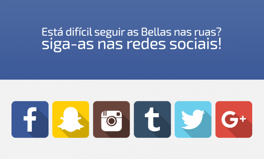 Bella da Semana Siga o Bella nas redes sociais 